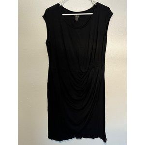 Worthington Dress Faux Wrap Black Knit Sleeveless Womans Size 1X